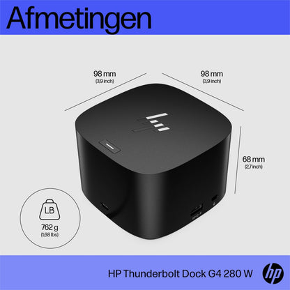 HP G4 Docking Station | Thunderbolt 280W | Zwart - Matmuis - Matmuis