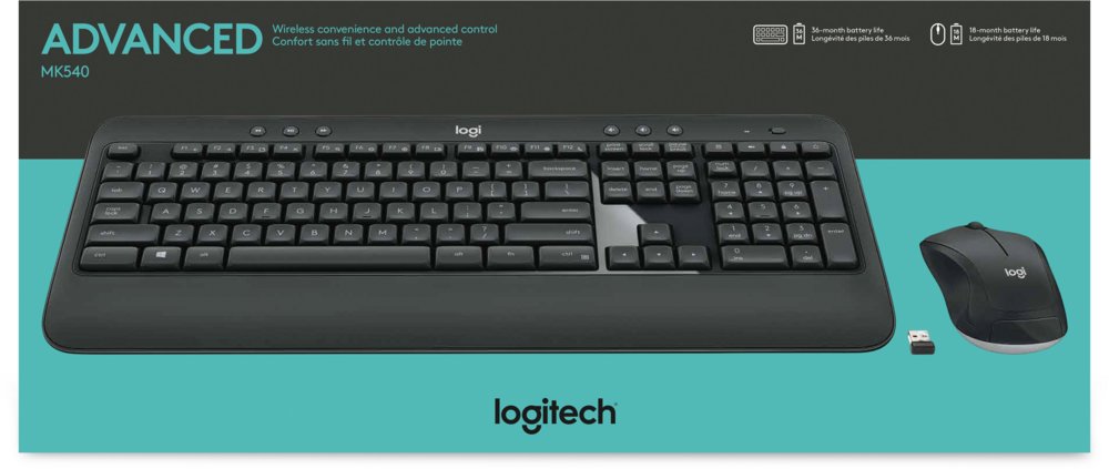 Logitech MK540 | Draadloze Muis- en Toetsenbordcombo | QWERTY - Matmuis - Matmuis