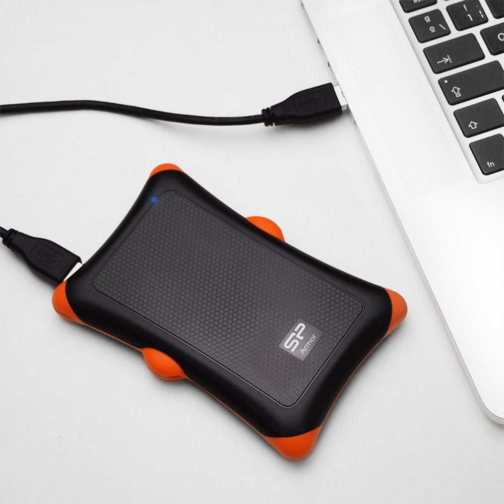 Silicon Power Rugged Armor Externe Harde Schijf | 1TB | USB 3.2 | Zwart - Matmuis
