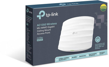 TP-Link EAP225 | WiFi 5 Access Point | 1750 Mbit/s | PoE (met Injector) | Inclusief Montagebeugel - Matmuis