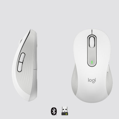 Logitech Signature M650 | Draadloze Muis | Linkshandig | RF + Bluetooth | 2000 DPI | Wit - Matmuis - Matmuis