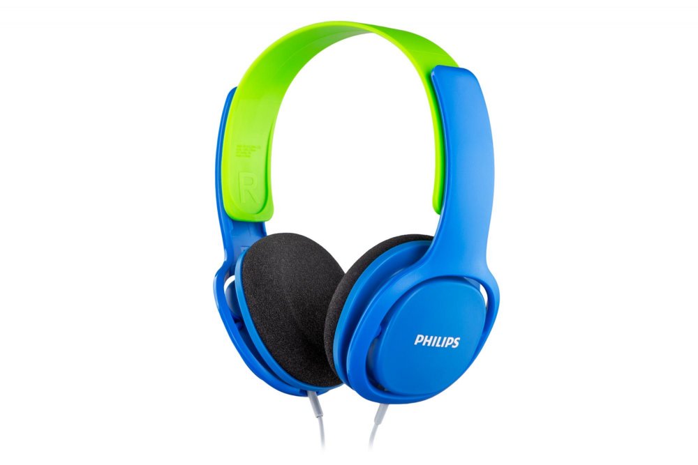 Philips Kinderheadset SHK2000 | Bedrade On-ear Headset 3.5mm Connector | Blauw & Groen - Matmuis