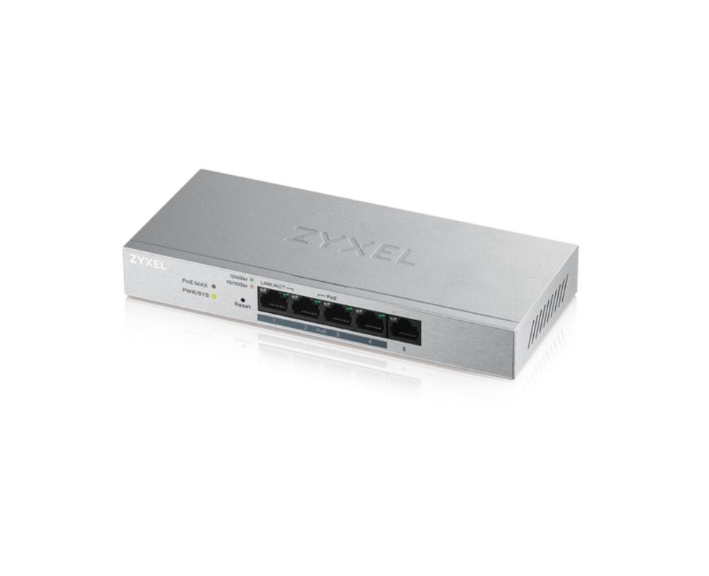 Zyxel GS1200-5HP v2 | Managed Switch | 5 Poorten | Gigabit Ethernet | PoE - Matmuis