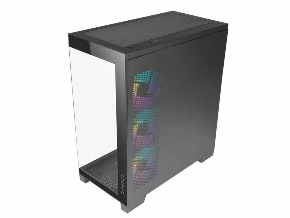 Case Azza Cove | Midi Tower | RGB | Tempered Glass | Zwart - Matmuis