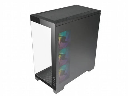 Case Azza Cove | Midi Tower | RGB | Tempered Glass | Zwart - Matmuis