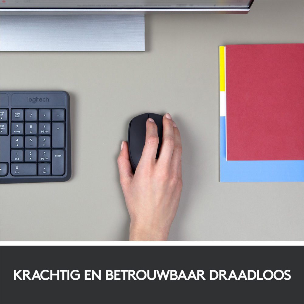 Logitech M171 | Draadloze Muis | Links- en Rechtshandig | RF | 1000 DPI | Zwart - Matmuis - Matmuis