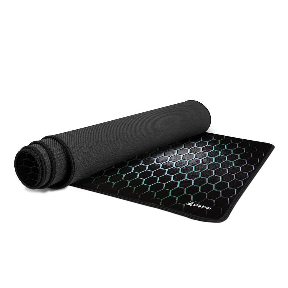 Sharkoon SKILLER SGP30 | Gaming-muismat | XXL-formaat (900 x 400 mm) | Waterafstotend textiel | Antislip rubberen onderzijde | Zwart/Groen
