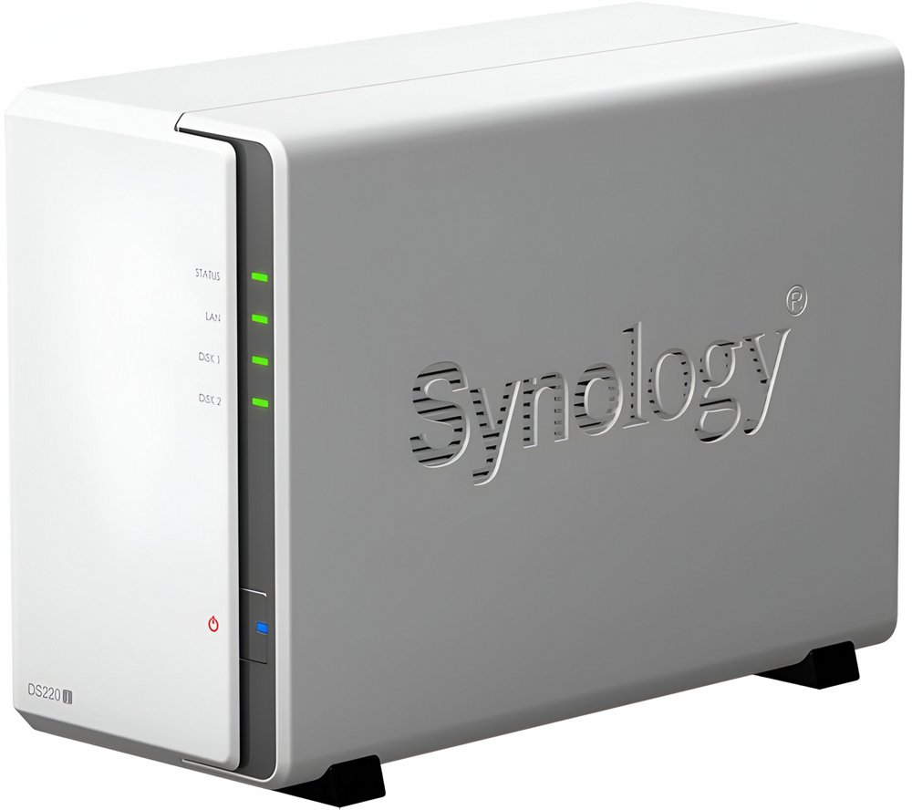 Synology DiskStation DS220J NAS 8TB | 2 Drive Bays | Inclusief 2 x 4TB HDD | 1x Gigabit Ethernet | Wit