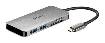 D-Link DUB-M610 | Docking Station & Poortreplicator | USB-C 3.2 Gen 1 | Aluminium/Zwart - Matmuis - Matmuis