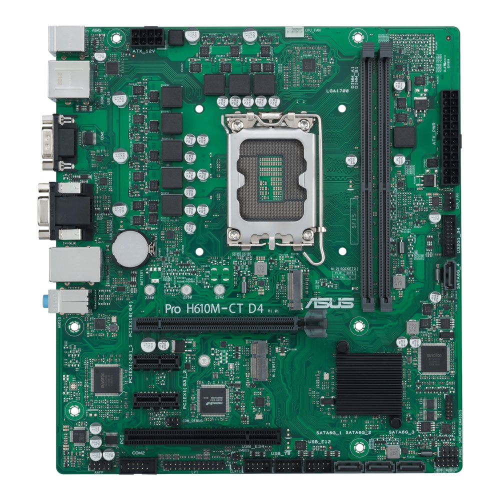 ASUS PRO H610M-C D4-CSM | Socket LGA 1700 | Intel H610 | 2xDDR4 | Micro-ATX | Moederbord - Matmuis - Matmuis