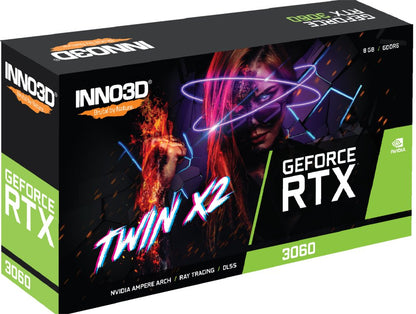 Inno3D GeForce RTX 3060 Twin X2 | 8GB GDDR6 VRAM | Videokaart | GPU | Nvidia