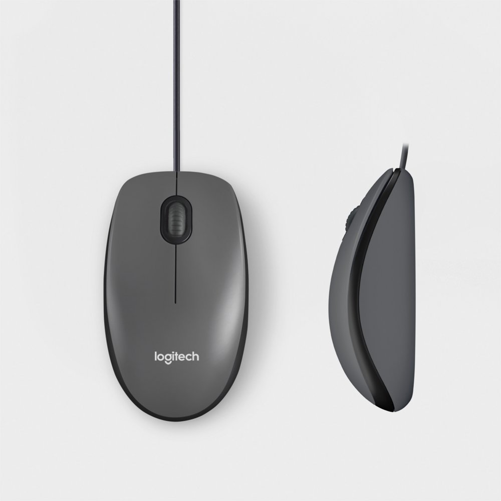 Logitech M100 | Bekabelde Muis | Links- en Rechtshandig | USB-A | 1000 DPI | Zwart - Matmuis - Matmuis