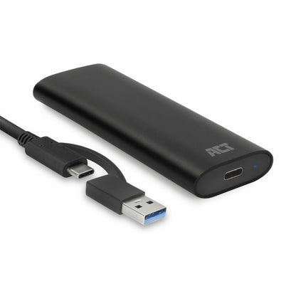ACT AC1615 | USB-C M.2 NVMe/PCIe SSD Behuizing | Tool-Free | Aluminium | USB 3.2 Gen2 (10 Gbps) - Matmuis - Matmuis
