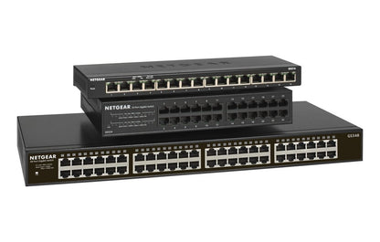 NETGEAR GS348 Unmanaged Gigabit Ethernet Switch | 48 Poorten | 1U Rackmount - Matmuis