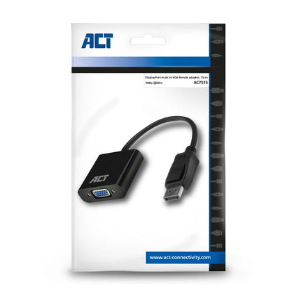 ACT AC7515 DisplayPort naar VGA Adapter | Female | Zip Bag - Matmuis - Matmuis