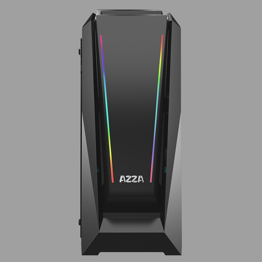 Azza Chroma 410A RGB | Midi Tower Case | Zwart - Matmuis