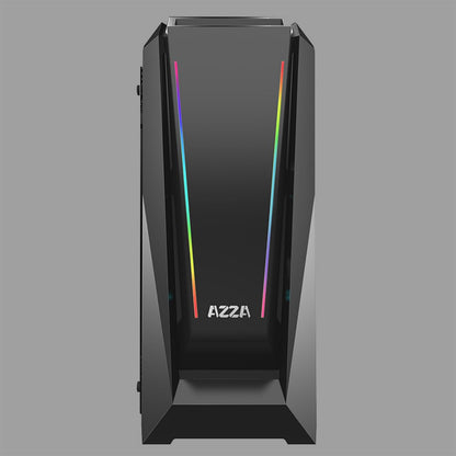 Azza Chroma 410A RGB | Midi Tower Case | Zwart - Matmuis