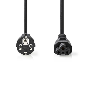 Nedis CEGL10130BK20 | Elektriciteitssnoer | 2 m | CEE 7/17 naar CEE 16/5 | Zwart - Matmuis - Matmuis