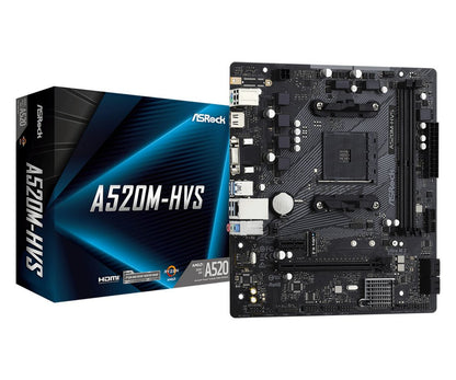 Asrock A520M-HVS | Socket AM4 | AMD A520 | 2xDDR4 | Micro-ATX | Moederbord - Matmuis - Matmuis