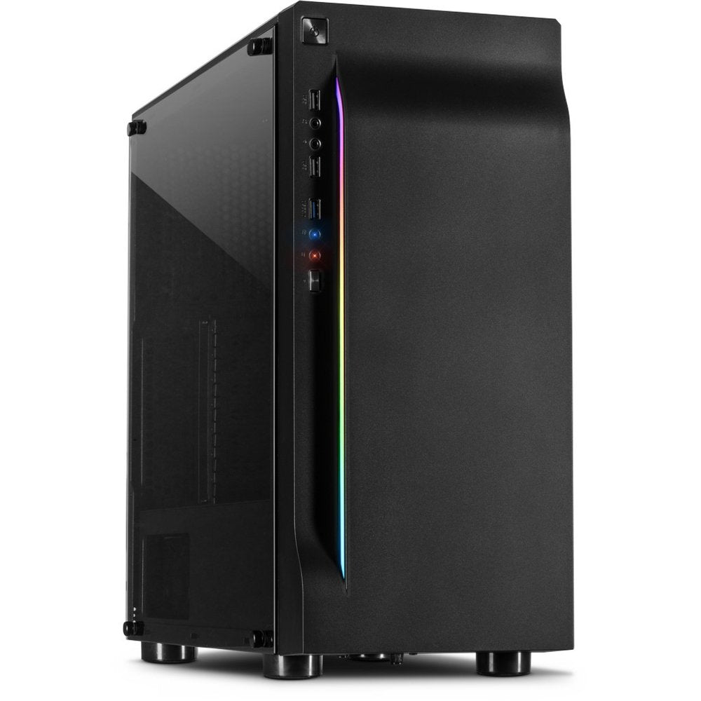 Inter-Tech A-3411 Creek RGB | Midi Tower | Zwart - Matmuis