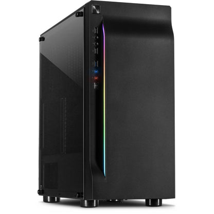 Inter-Tech A-3411 Creek RGB | Midi Tower | Zwart - Matmuis