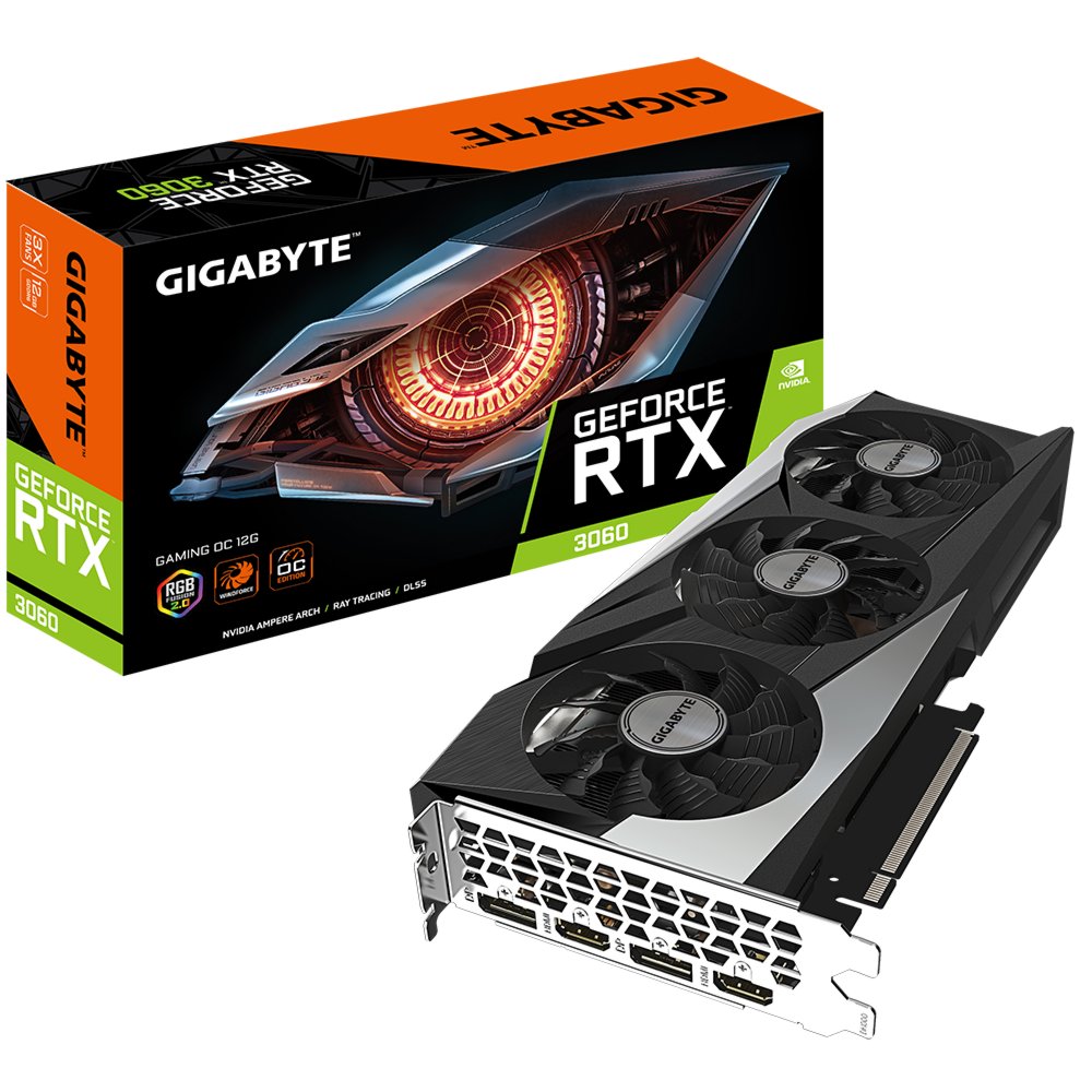 Gigabyte GeForce RTX 3060 Gaming OC (rev. 2.0, LHR) | 12GB GDDR6 VRAM | Videokaart | GPU | Nvidia