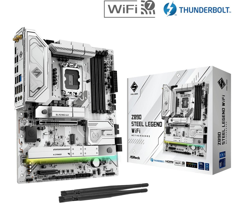 ASRock Z890 Steel Legend WiFi | Socket LGA 1851 | Intel Z890 | 4xDDR5 | ATX | Moederbord - Matmuis - Matmuis