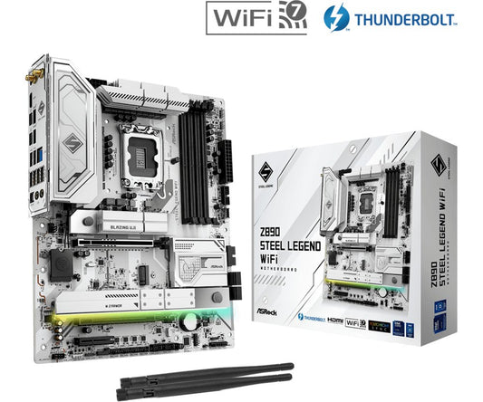 ASRock Z890 Steel Legend WiFi | Socket LGA 1851 | Intel Z890 | 4xDDR5 | ATX | Moederbord - Matmuis - Matmuis