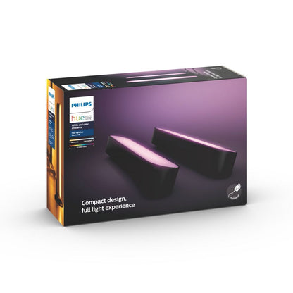 Philips Hue Play | Lichtbalk Dubbelpack | EU/UK Stekker | RGB | Bluetooth & Zigbee | Zwart - Matmuis - Matmuis
