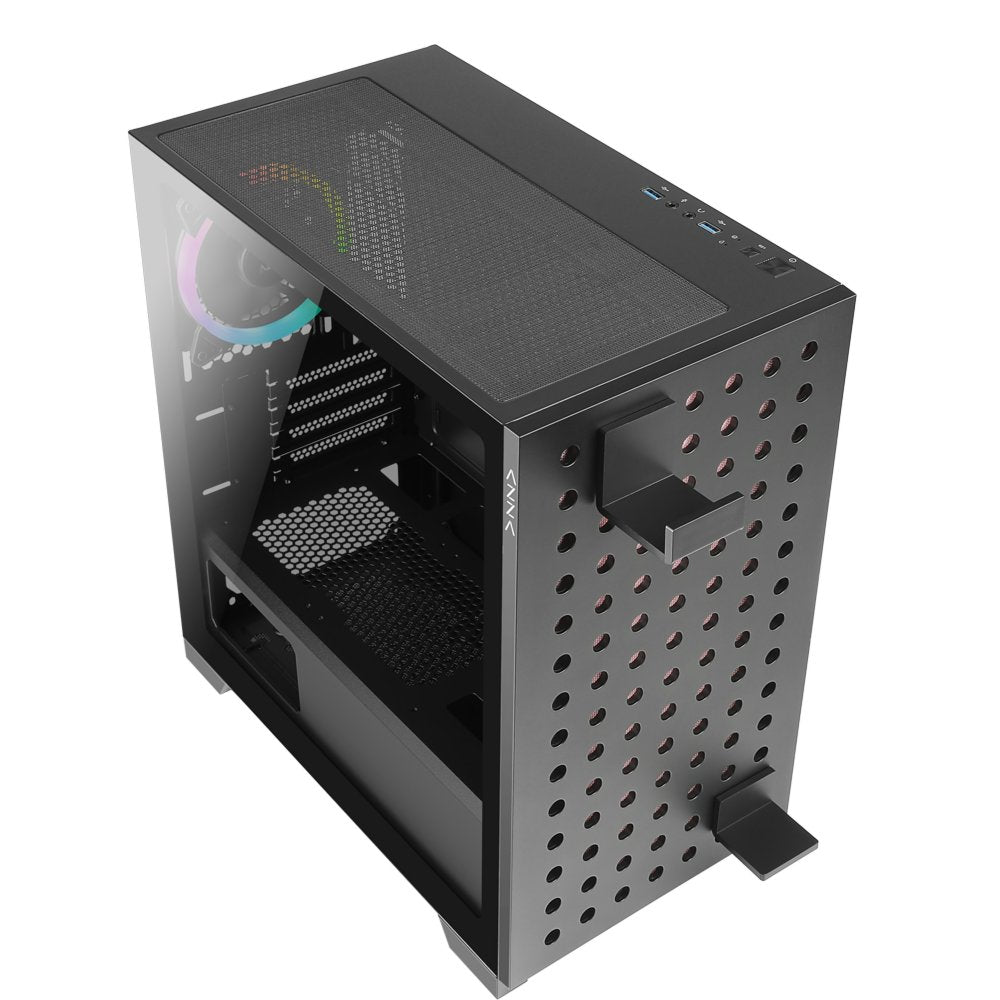 Azza Elise RGB | Micro Tower | Zwart - Matmuis