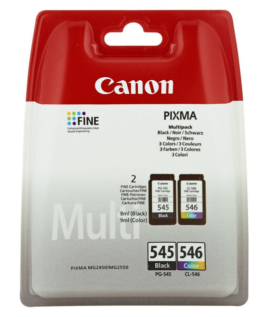 Canon PG-545 / CL-546 Multipack | Inktcartridges | Origineel | Zwart + Cyaan, Magenta, Geel | 2 stuks - Matmuis - Matmuis
