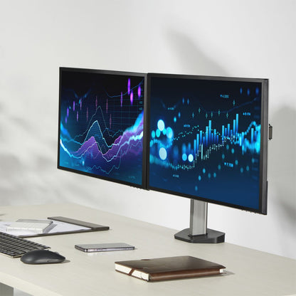 ACT AC8336 | Verstelbare Monitor-bureaubeugel | Tot 32" | Max 9kg | VESA 100x100 | 2 Monitoren - Matmuis - Matmuis