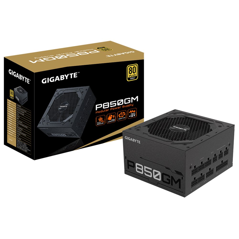 Gigabyte P850GM | 850W ATX Voeding (20+4 pin) | Zwart - Matmuis - Matmuis