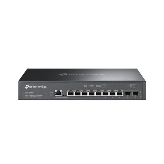 TP-Link Omada SG3210X-M2 | Managed L2+ Switch | 8x 2.5G Ethernet | 2x 10G SFP+ | 1U | Zwart - Matmuis