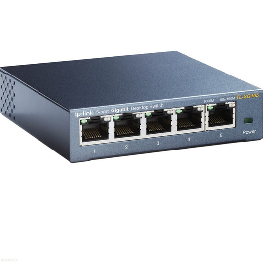 TP-Link TL-SG105 | Unmanaged Switch | 5 Poorten | Gigabit Ethernet (10/100/1000 Mbps) | Zwart - Matmuis