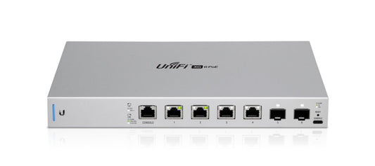 Ubiquiti UniFi US-XG-6POE | Managed Switch | 6 Poorten | 10G Ethernet (100/1000/10000) | Power over Ethernet (PoE) | 1U | Grijs - Matmuis