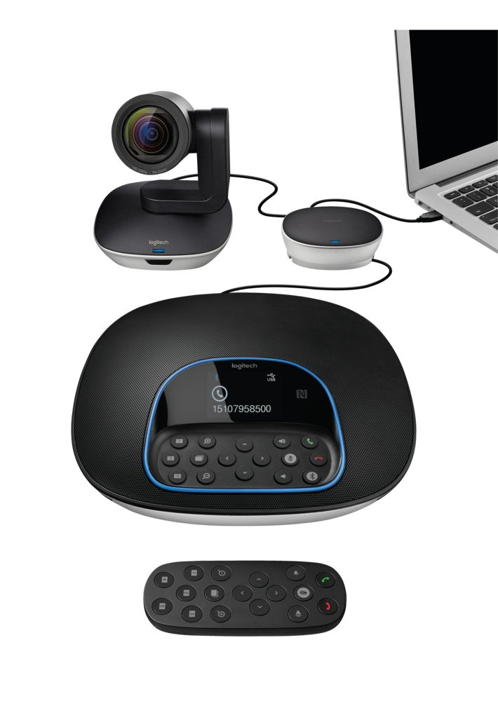 Logitech GROUP | Videovergadersysteem | Voor Groepen | Full HD | USB | Zwart - Matmuis - Matmuis