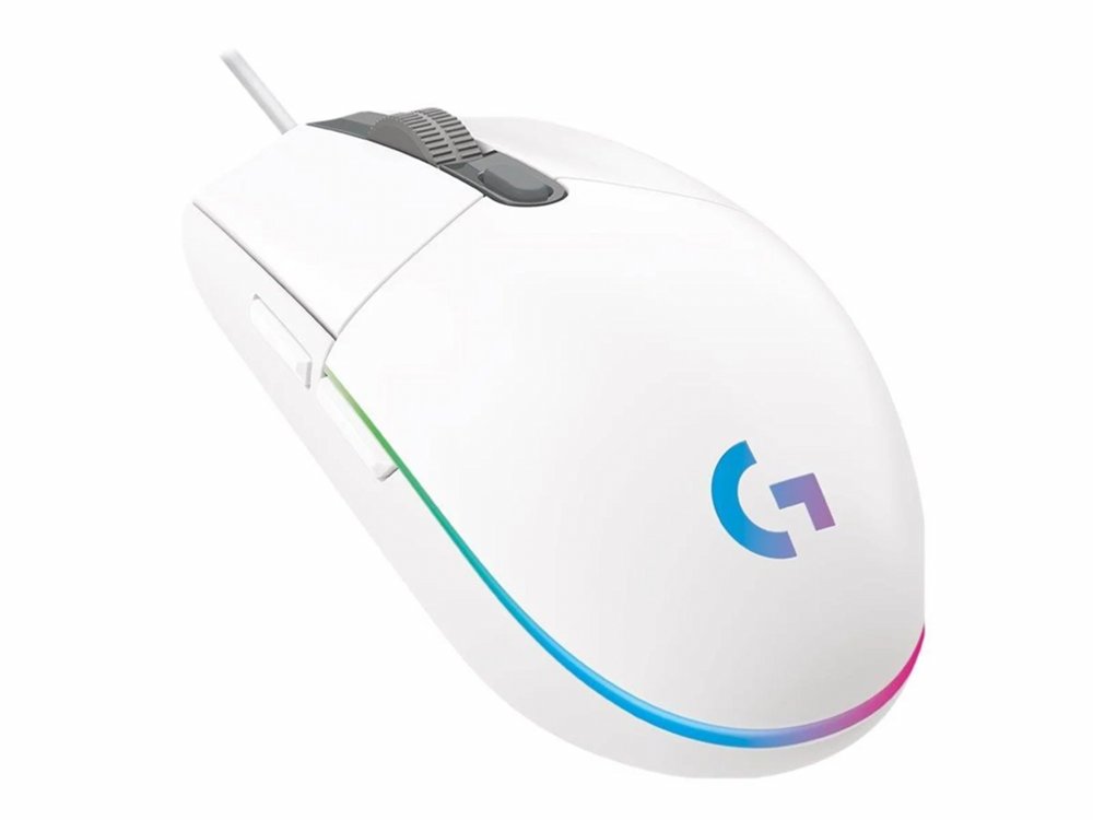 Logitech G102 LightSync | Gaming Muis | Rechtshandig | USB-A | 8000 DPI | Wit - Matmuis - Matmuis