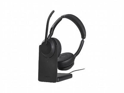Jabra Evolve2 55 Link380a MS Stereo | Bluetooth Headset (ANC) | USB-A Dongle | Oplaadstandaard | Zwart - Matmuis - Matmuis