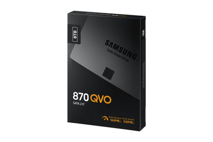 Samsung 870 QVO | 8TB SATA SSD | 2.5" | 560 MB/s Lezen | 530 MB/s Schrijven - Matmuis