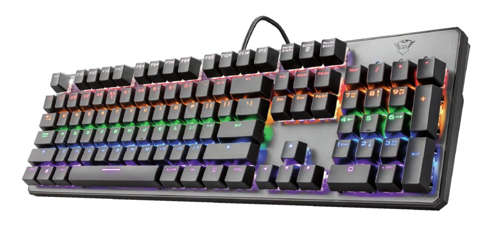 Trust GXT 865 Asta RGB | Bedraad Gaming Toetsenbord | Mechanisch | Qwerty - Matmuis - Matmuis