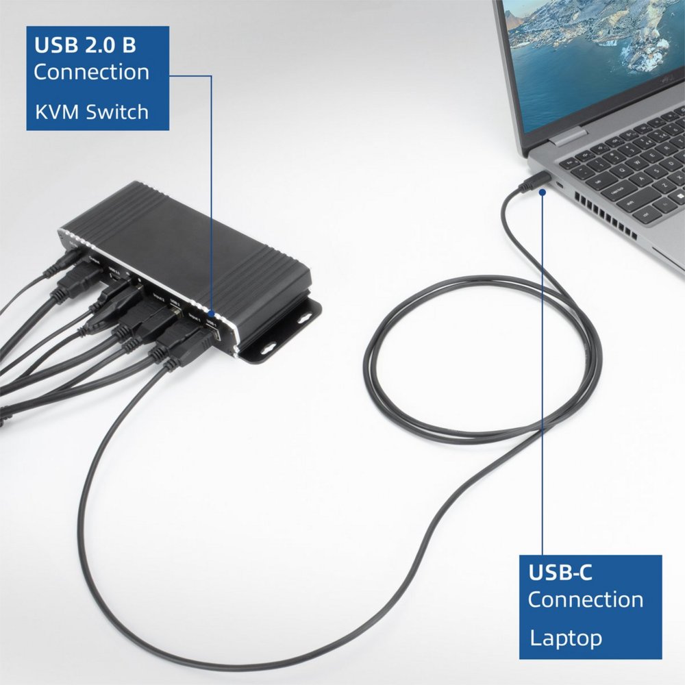 ACT | USB 2.0 Kabel | USB-C naar USB-B | 1,8m | Zwart - Matmuis