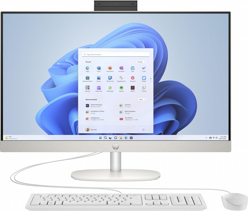 HP All-in-One 24-cr0069ny | 24'' F-HD IPS | Intel Core i5-1334U | 8GB | 512GB | W11 Professional | Met Keyboard & Muis - Matmuis - Matmuis