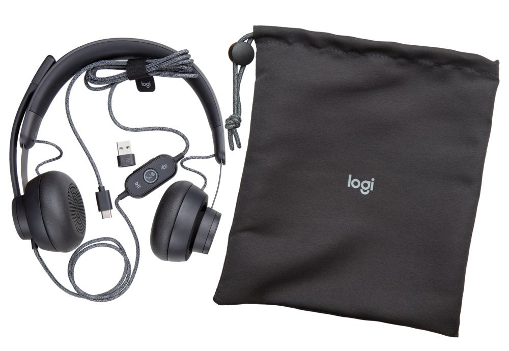 Logitech Zone | Bedrade On-ear Headset | USB-C & USB-A | Grafiet - Matmuis - Matmuis