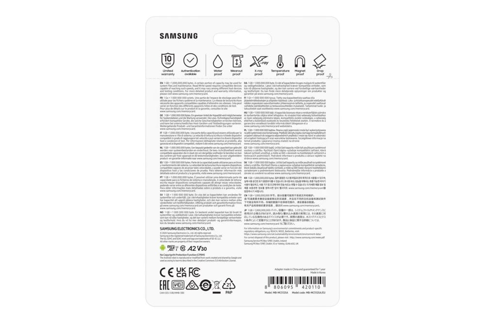 Samsung EVO Plus | MicroSDXC | 512GB | Class 10 | UHS-I U3 | V30 | A2 | Tot 160MB/s | Inclusief adapter - Matmuis - Matmuis