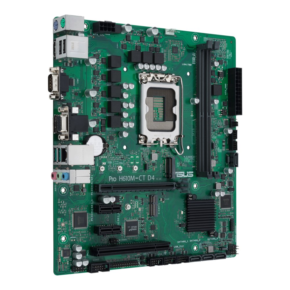 ASUS PRO H610M-C D4-CSM | Socket LGA 1700 | Intel H610 | 2xDDR4 | Micro-ATX | Moederbord - Matmuis - Matmuis