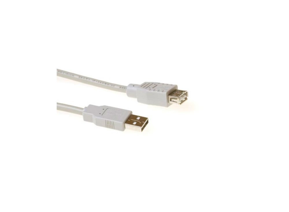 ACT | USB 2.0 Verlengkabel | USB-A Male naar USB-A Female | Ivoor - Matmuis