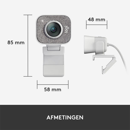 Logitech StreamCam | 1080p 60FPS USB-C Webcam met Microfoon | Wit - Matmuis