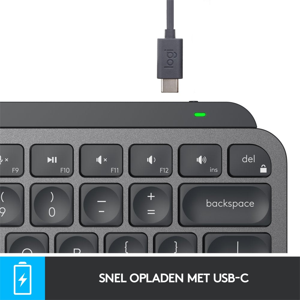 Logitech MX Keys Mini | Draadloos Verlicht Toetsenbord | QWERTY - Matmuis - Matmuis