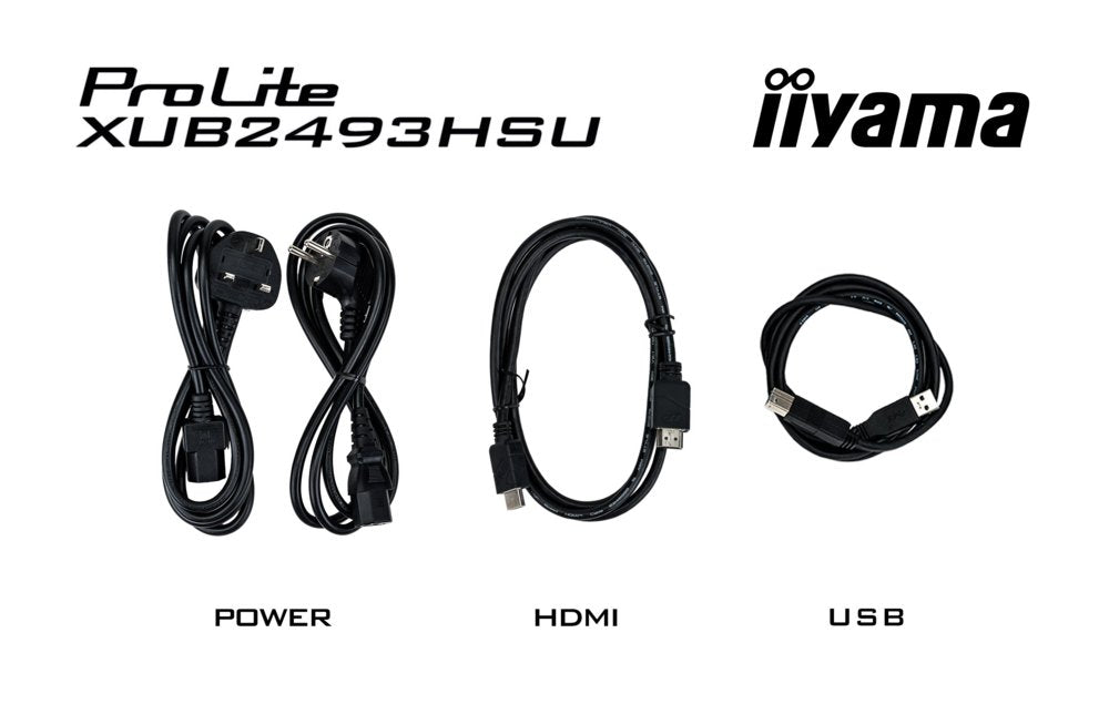 Iiyama ProLite XUB2493HSU-B6 24'' | 1920x1080 IPS | 100Hz | AdaptiveSync | USB-Hub | In hoogte verstelbaar | Full HD Monitor